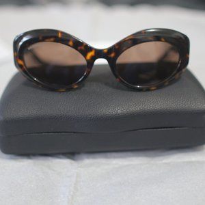 NWT Balenciaga Oval Stylish Havana Sunglasses.